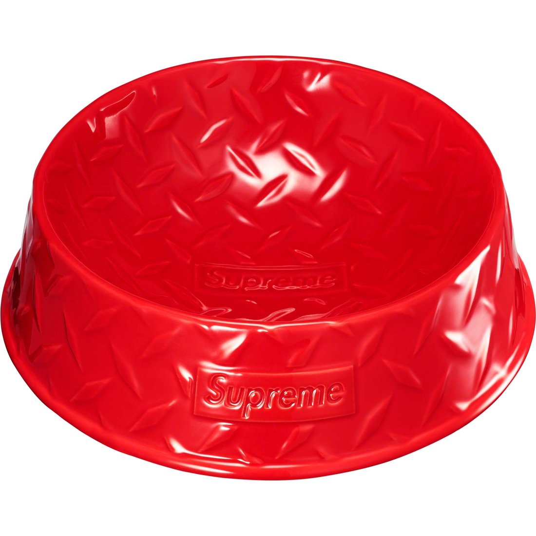 Details on Diamond Plate Dog Bowl Red from spring summer
                                                    2023 (Price is $48)