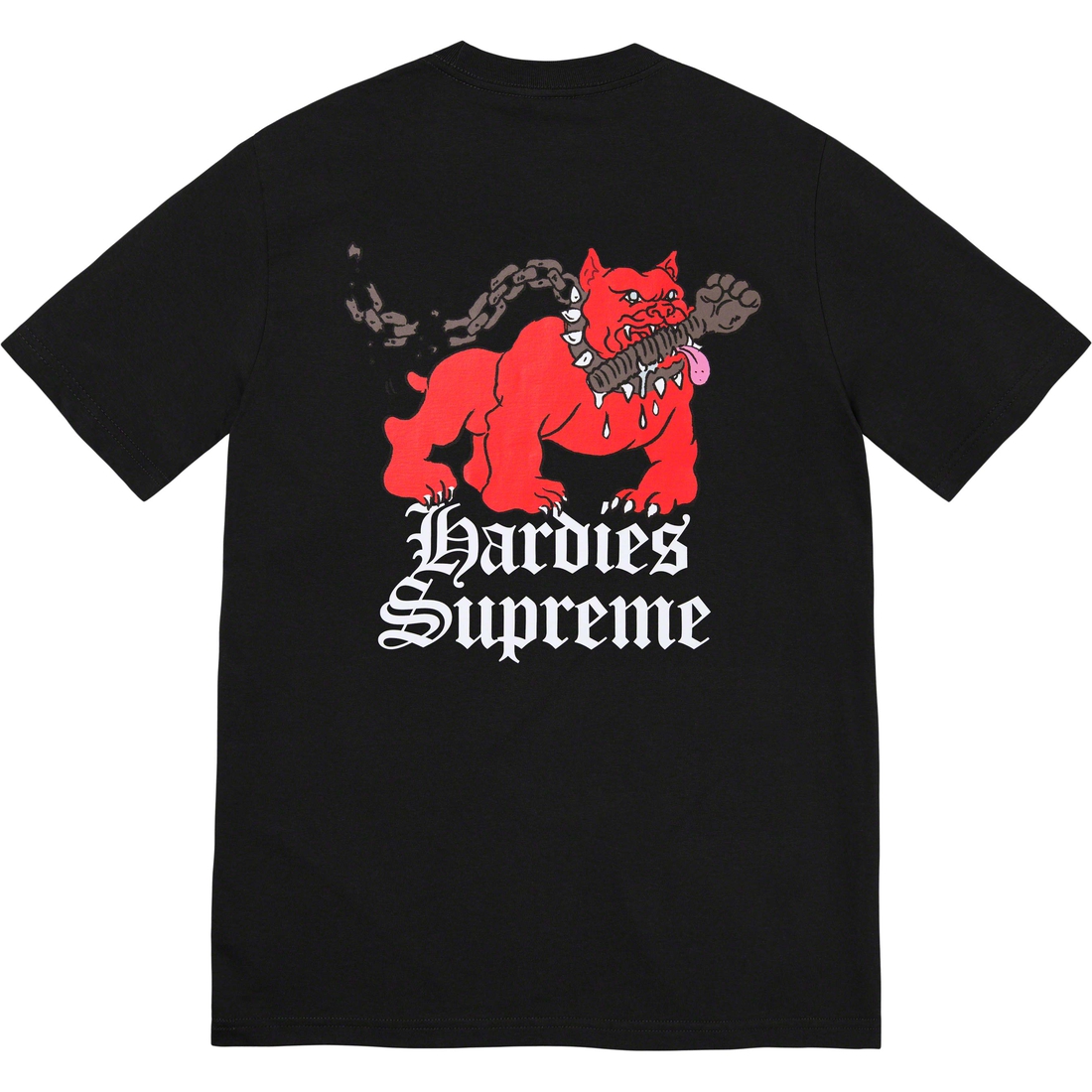 Details on Supreme Hardies Dog Tee Black from spring summer
                                                    2023 (Price is $44)