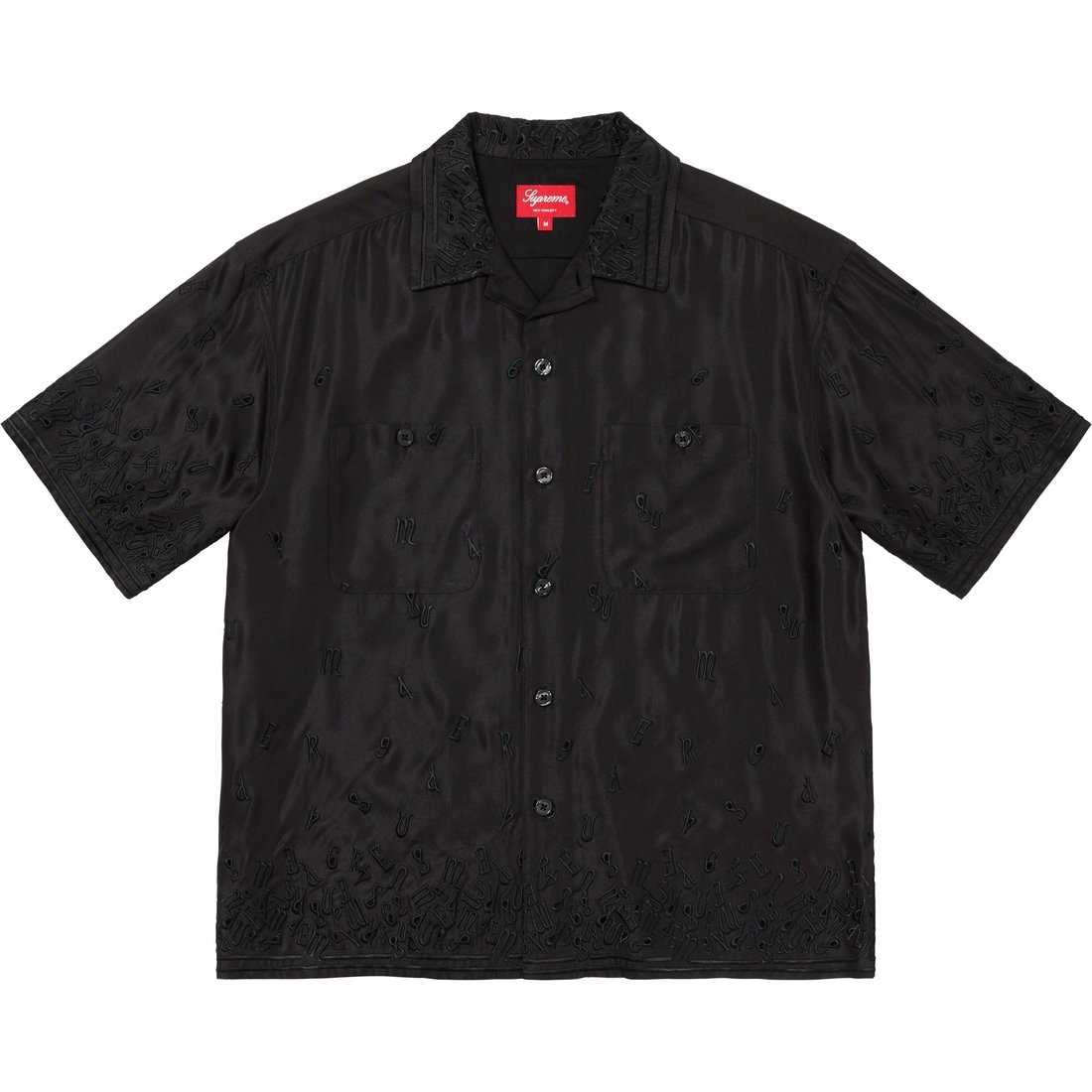 Details on Nouveau Embroidered S S Shirt Black from spring summer
                                                    2023 (Price is $168)