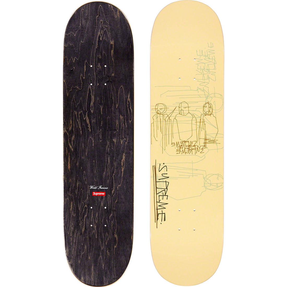 Supreme Three Kings Skateboard (SS23) - Cream - 8.125" x 32" - $60