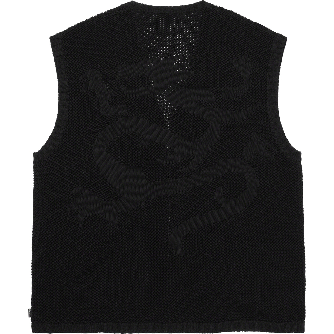 Supreme Dragon Zip Up Sweater Vest (SS23) - Black - $138