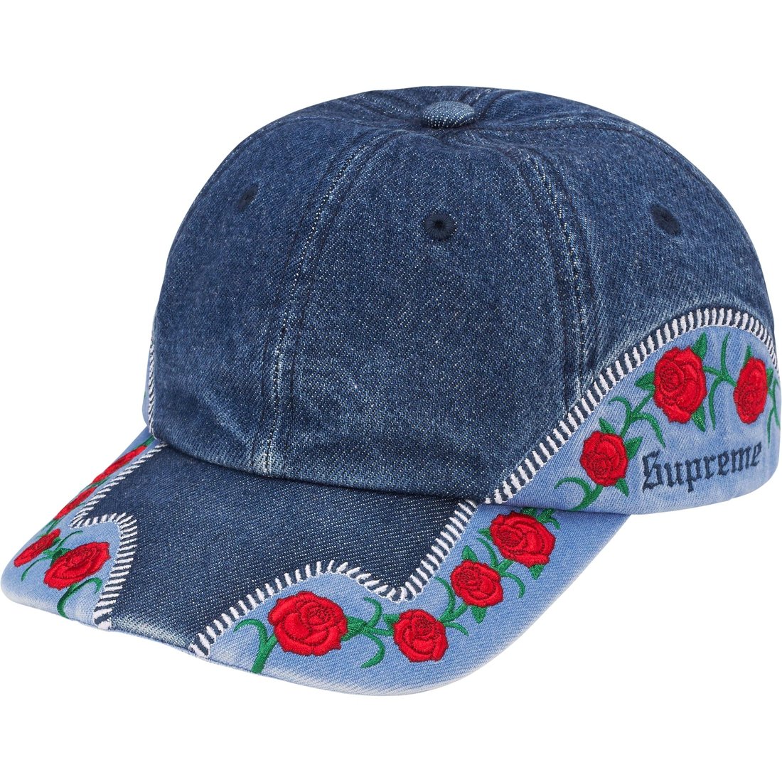 Details on Roses 6-Panel Indigo from spring summer
                                                    2023 (Price is $58)