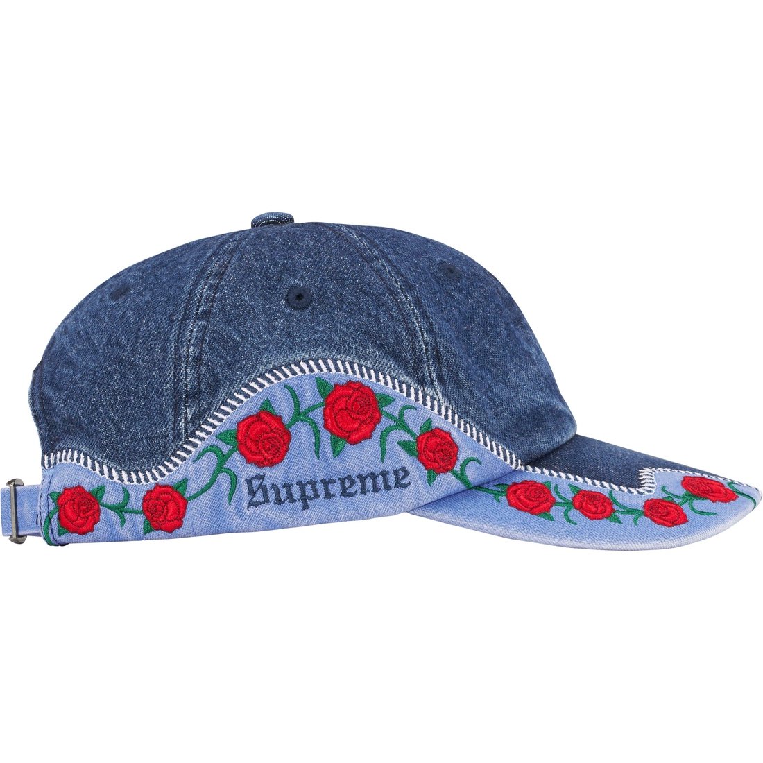 Details on Roses 6-Panel Indigo from spring summer
                                                    2023 (Price is $58)