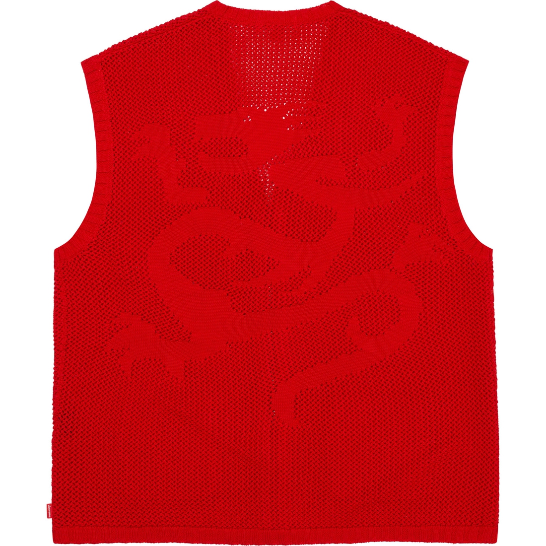 Supreme Dragon Zip Up Sweater Vest (SS23) - Red - $138
