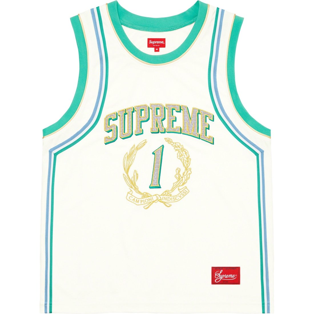 Details on Campioni Basketball Jersey White from spring summer
                                                    2023 (Price is $110)