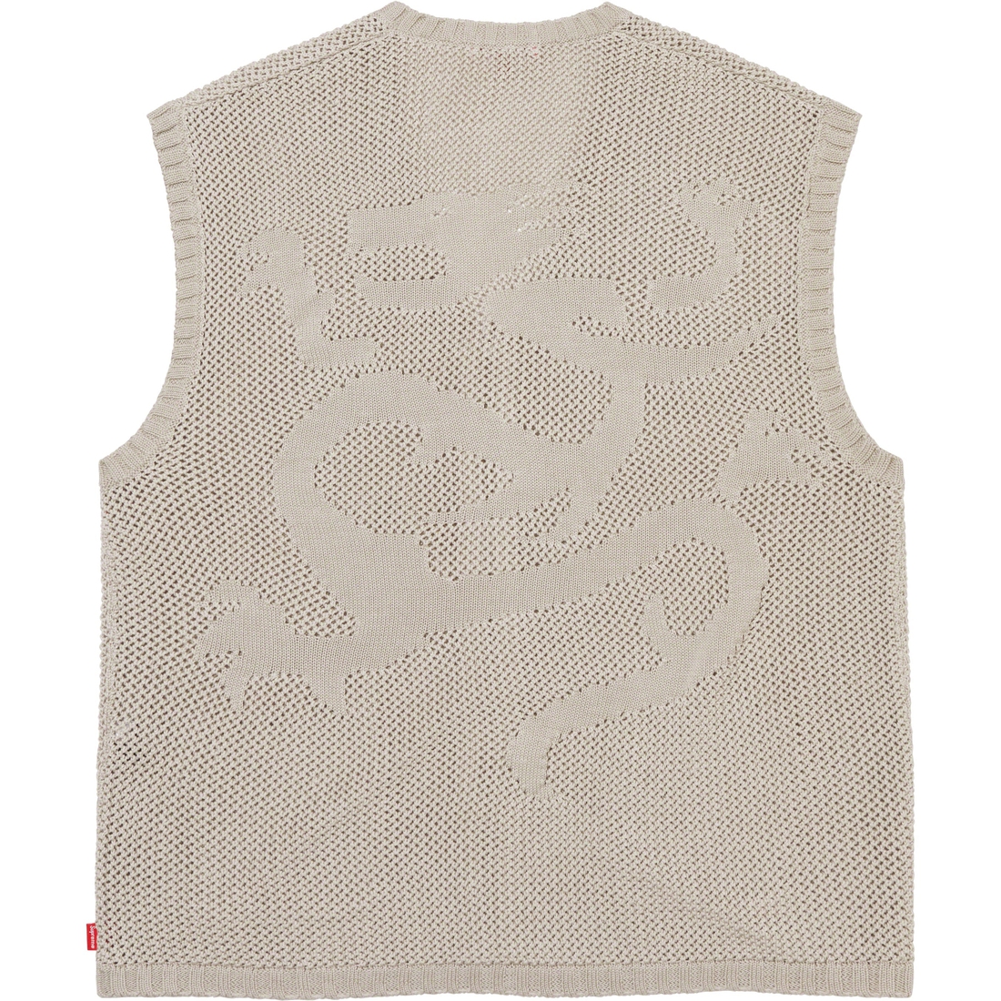 Supreme Dragon Zip Up Sweater Vest (SS23) - Stone - $138