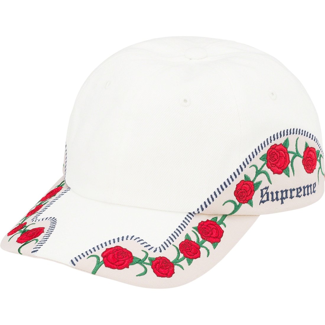 Details on Roses 6-Panel White from spring summer
                                                    2023 (Price is $58)