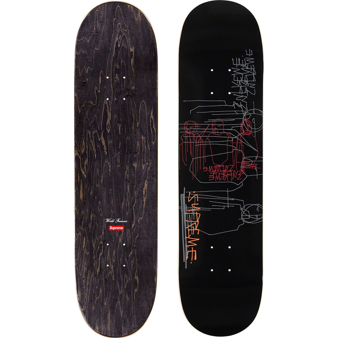 Supreme Three Kings Skateboard (SS23) - Black - 8" x 31.875" - $60