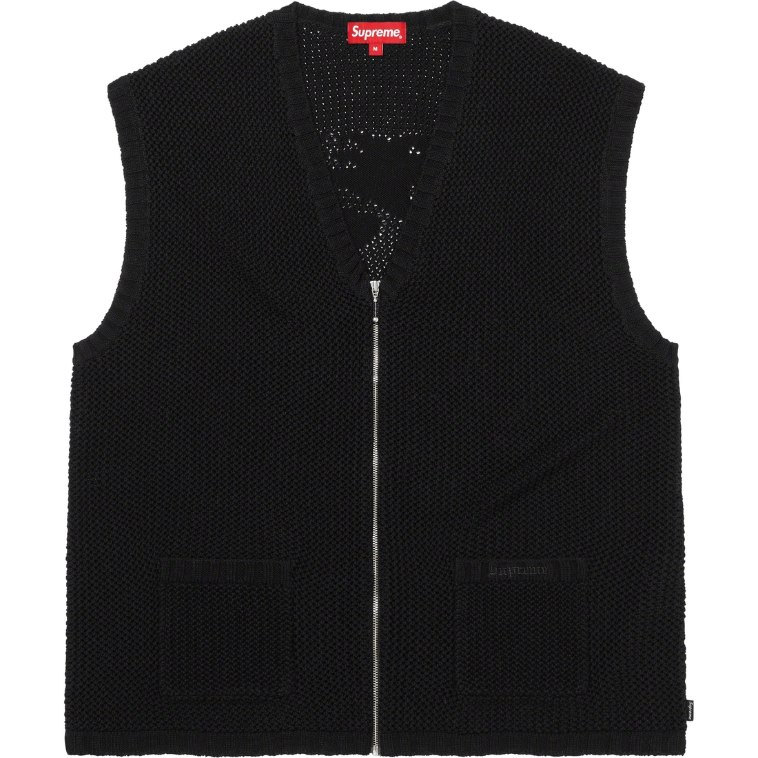 Supreme Dragon Zip Up Sweater Vest (SS23) - Black - $138