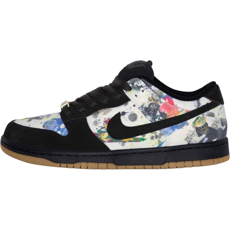 Details on Supreme Nike SB Rammellzee Dunk Low rammellzee-dunk-low-black from fall winter 2023 (Price is $138)