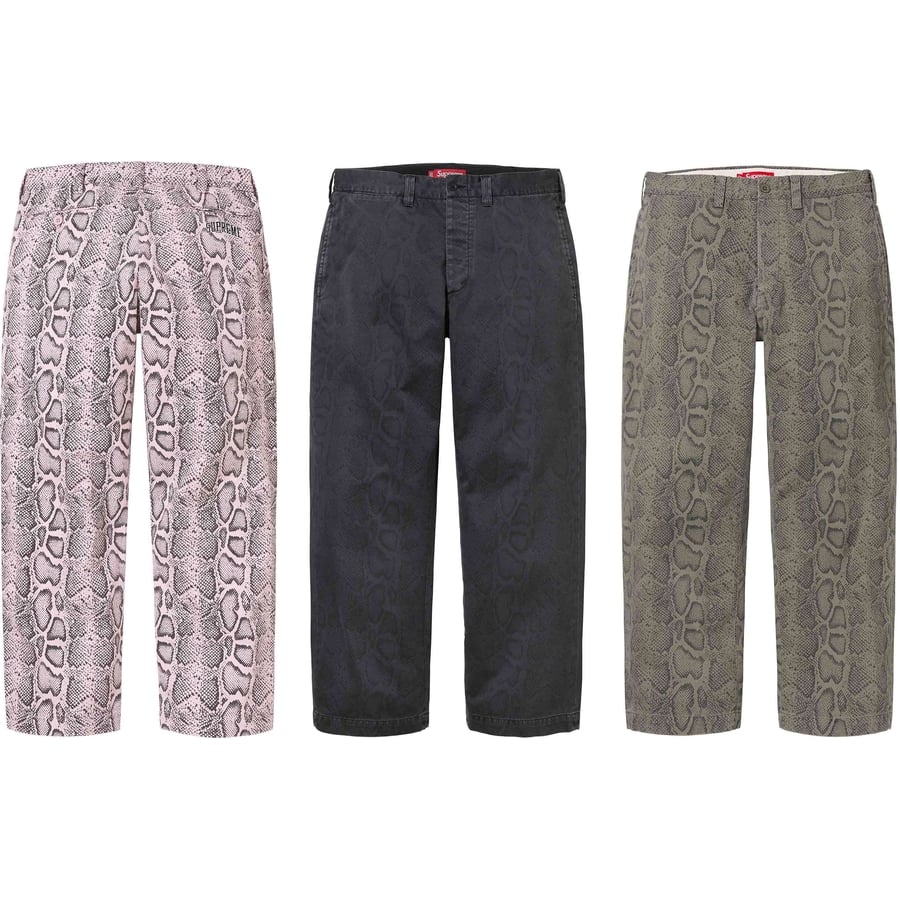 Supreme Snake Print Chino Pant for spring summer 24 season