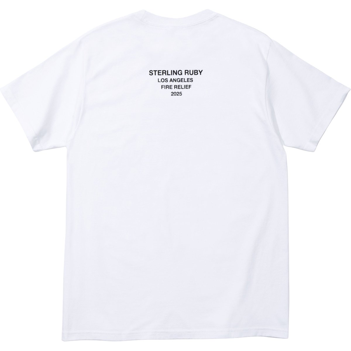 Supreme Los Angeles Fire Relief Box Logo Tee (SS25) - White - Back - $54