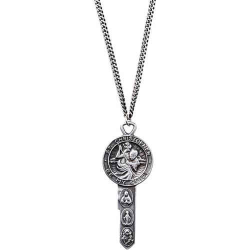 Details on Sterling Silver St Christopher from fall winter 2011