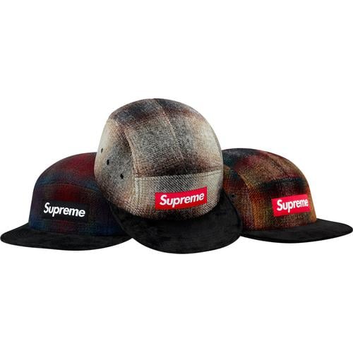 Supreme Shadow Plaid W Suede Visor Camp Cap for fall winter 11 season