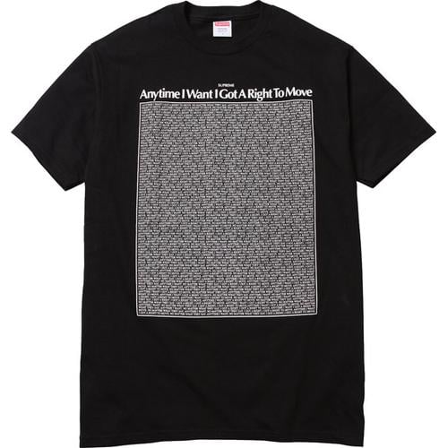 Supreme I Got A Right Tee for fall winter 11 season