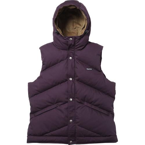 Supreme Hooded Down Vest for fall winter 12 season