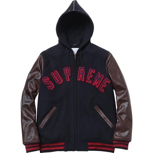 Supreme Hooded Varsity Jacket 3 for fall winter 12 season