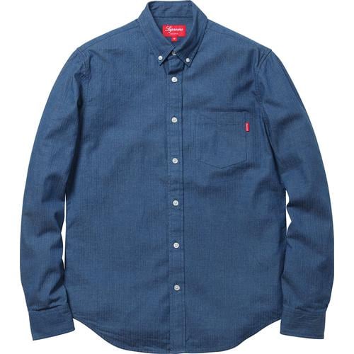 Details on Herringbone Denim Shirt from fall winter
                                            2012