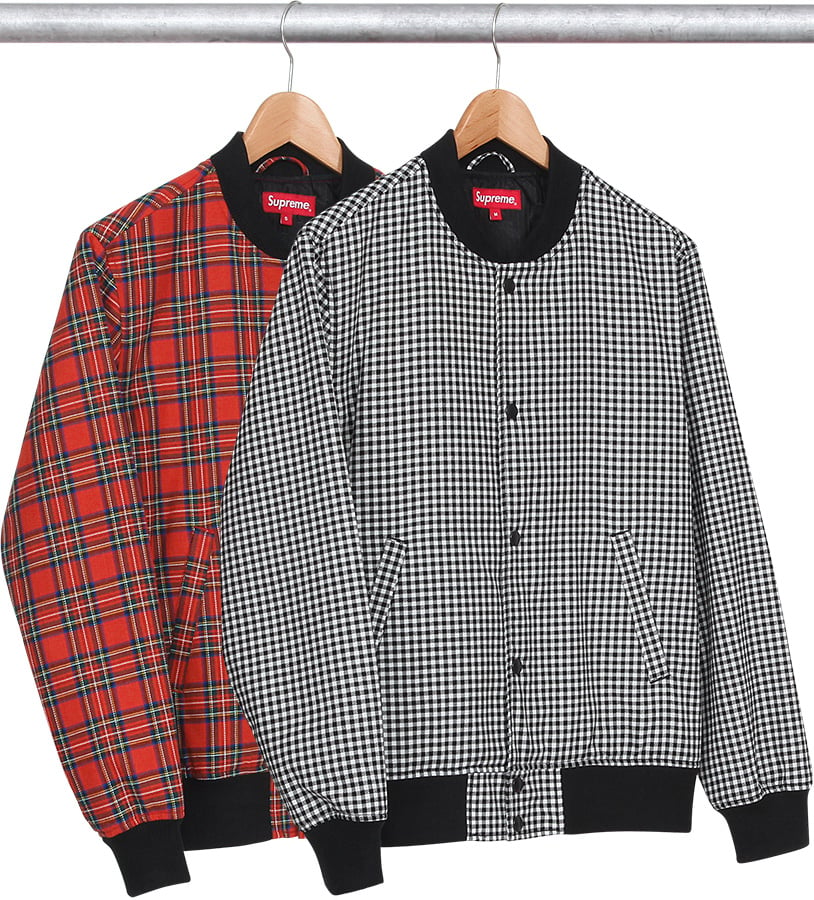 supreme plaid bomber