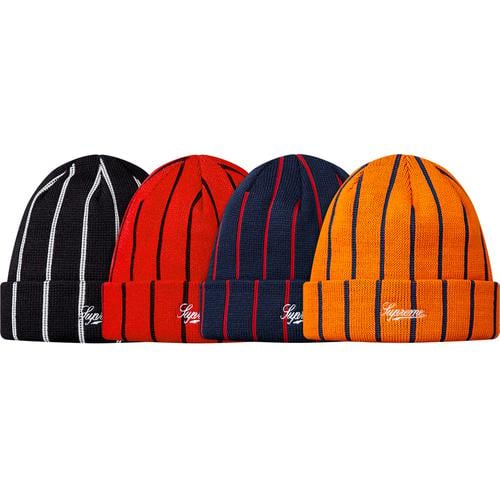 Supreme Pinstripe Beanie for fall winter 13 season