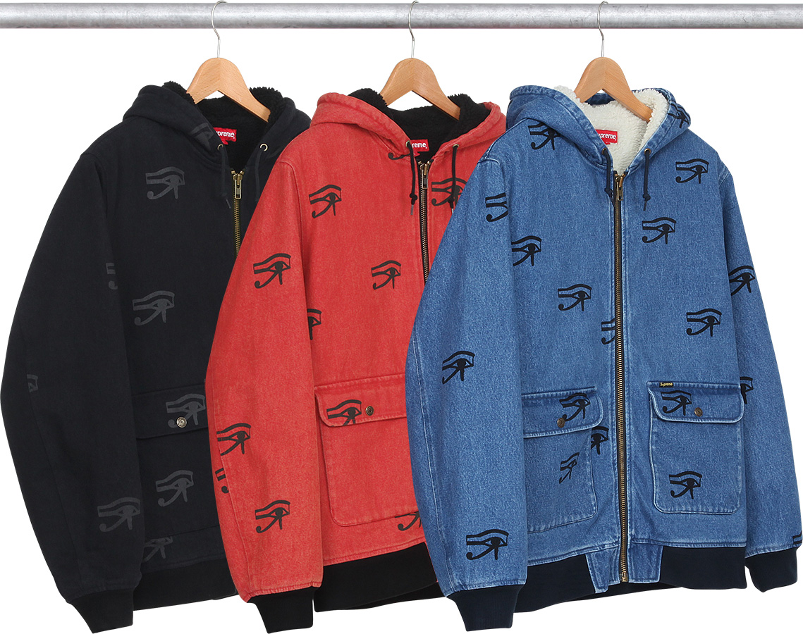 supreme hooded denim jacket