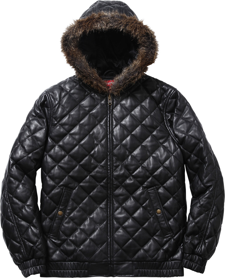 Quilted Leather Hooded Jacket - fall winter 2013 - Supreme