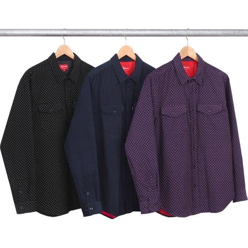 Details on Corduroy Polka Dot Quilted Shirt from fall winter 2013