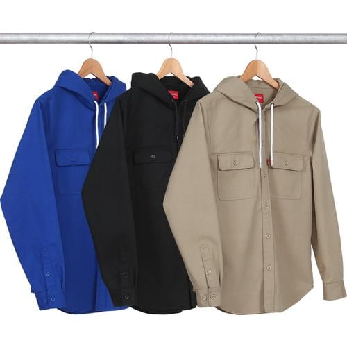 Supreme Hooded Twill Shirt for fall winter 13 season