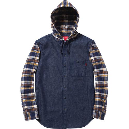 Supreme Hooded Plaid Denim Shirt (FW13)