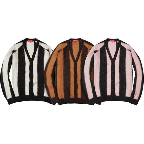 Details on Striped Mohair Cardigan from fall winter 2013