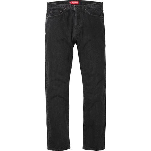 Supreme Stone Washed Black Slim Jean for fall winter 14 season