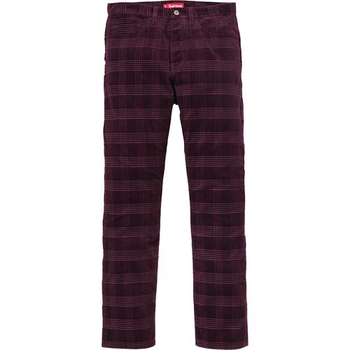 Supreme Plaid Cord 5-Pocket Pant (FW14)
