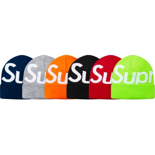 Supreme Big Logo Beanie for fall winter 14 season