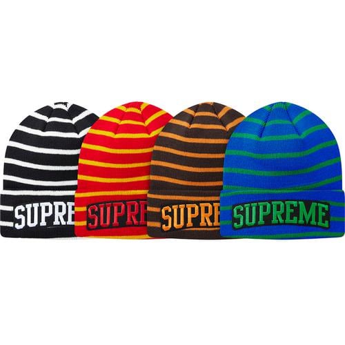 Supreme Team Stripe Beanie for fall winter 14 season