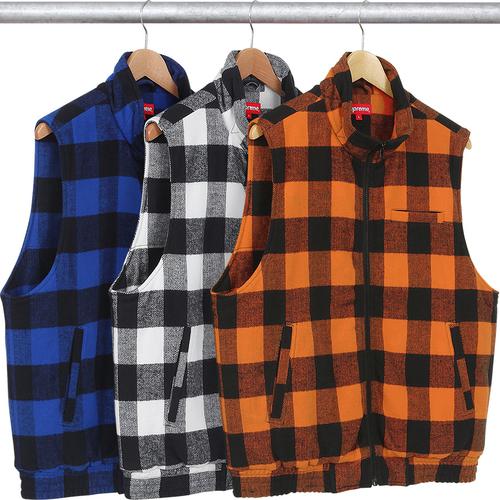 Supreme Buffalo Plaid Flannel Vest for fall winter 14 season