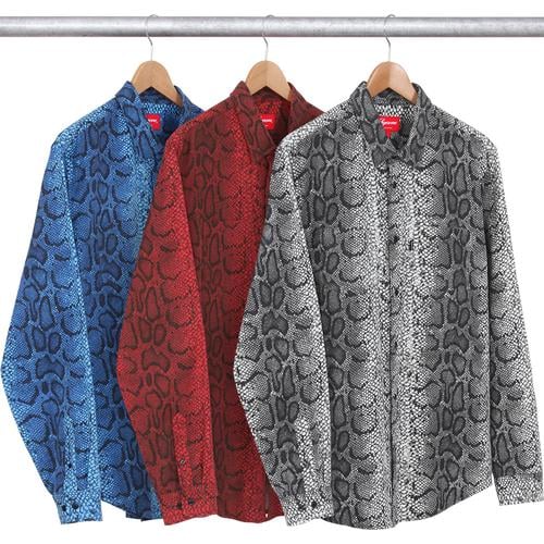Supreme Snake Flannel Shirt for fall winter 14 season