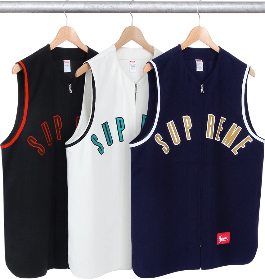 supreme sleeveless baseball jersey