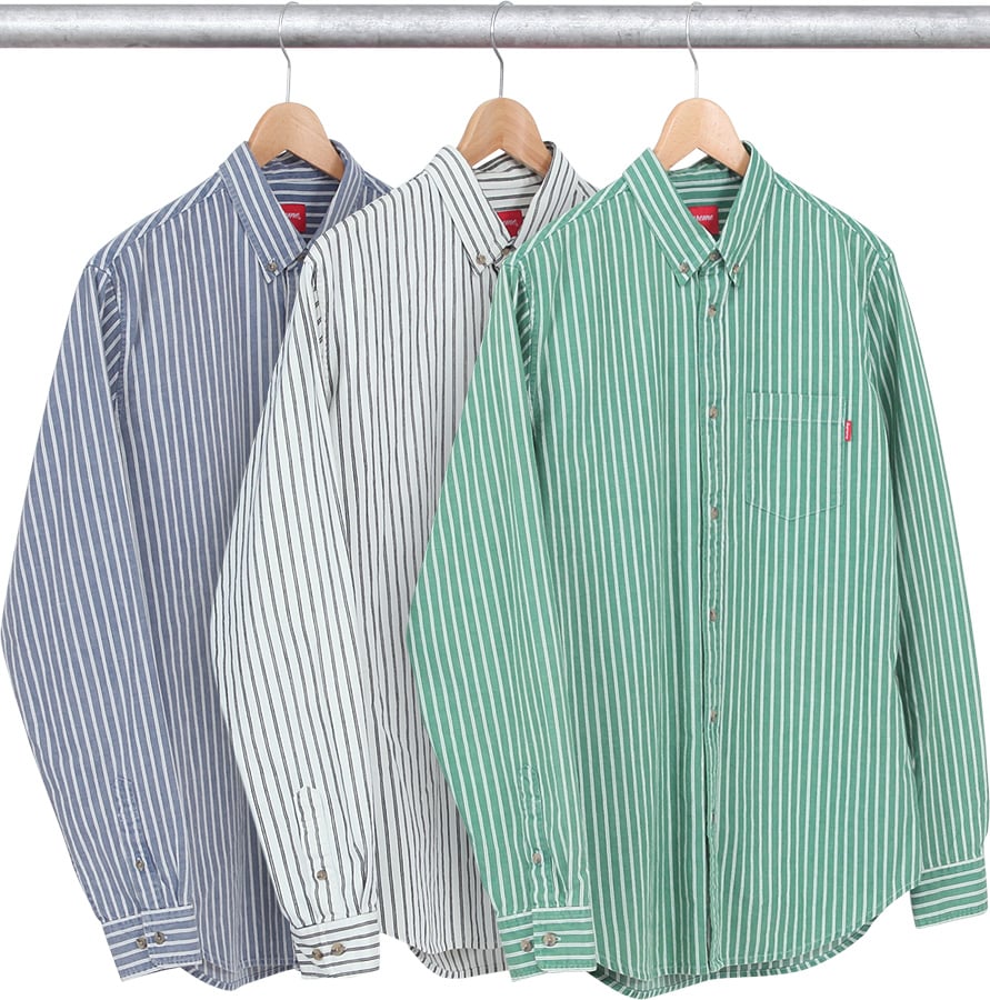 Striped Denim Twill Shirt - fall winter 2014 - Supreme