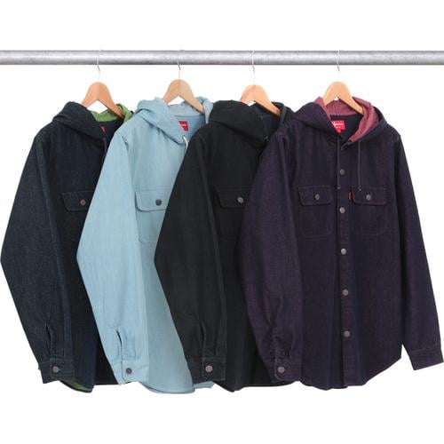 Supreme Denim Hooded Shirt for fall winter 14 season