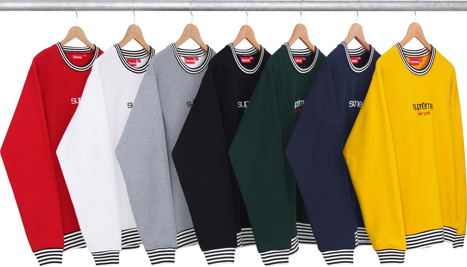 Supreme 14aw "Classic Logo Stripe Sweat