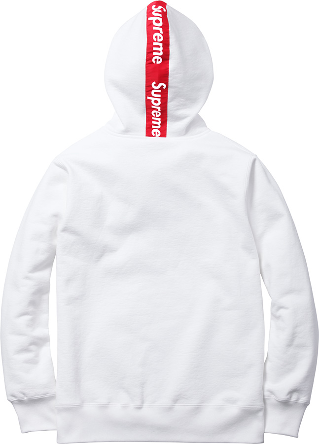2014aw Supreme Tape Logo Zip Up Hooded L