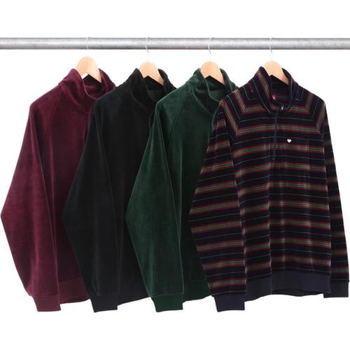 Supreme Velour Half Zip Pullover for fall winter 14 season