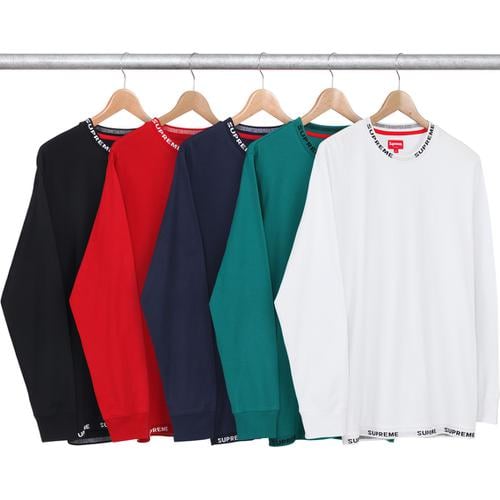 Supreme Logo Rib L S Tee for fall winter 14 season