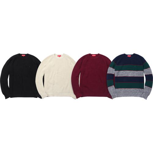 Supreme Rib Crewneck Sweater for fall winter 14 season