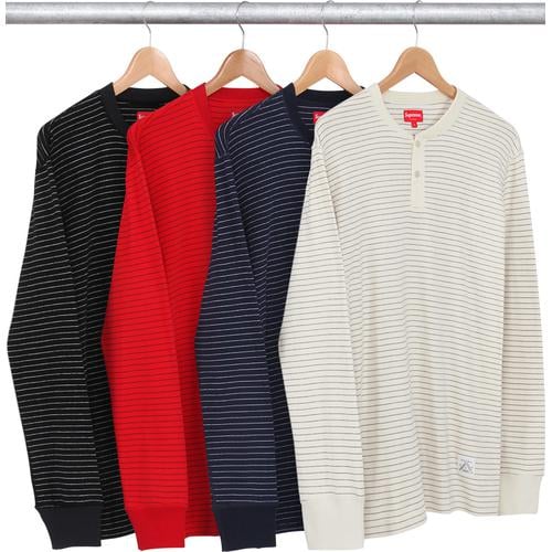 Supreme Pinstripe Thermal Henley for fall winter 14 season