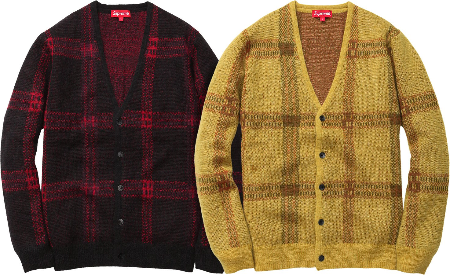 Plaid Mohair Cardigan - fall winter 2014 - Supreme