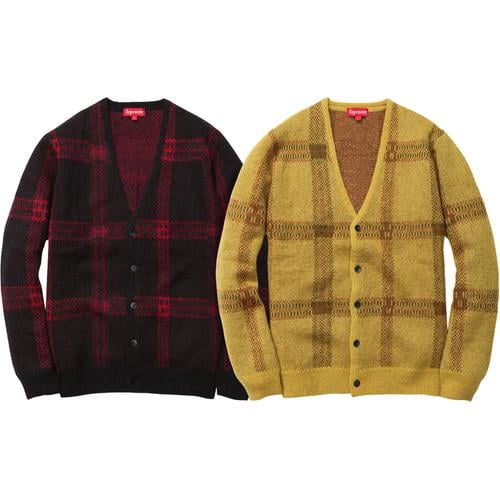 Supreme Plaid Mohair Cardigan for fall winter 14 season