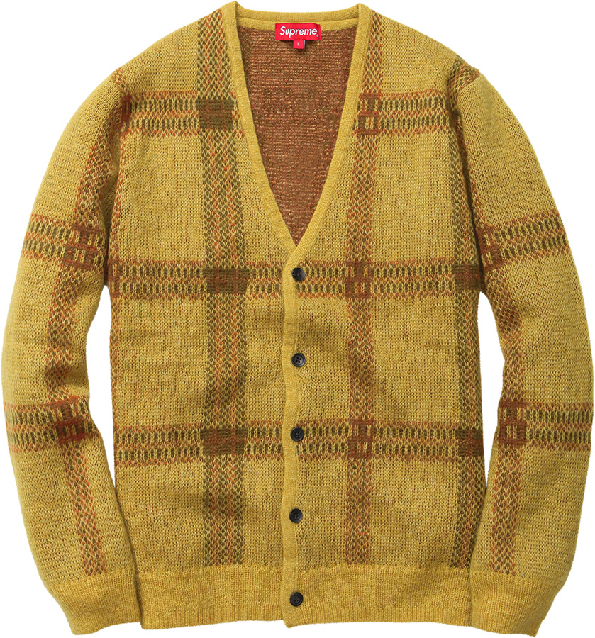 Plaid Mohair Cardigan - fall winter 2014 - Supreme