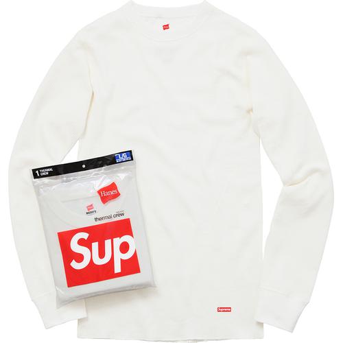 Details on Supreme Hanes Thermal Crew (1 Pack) from fall winter 2015