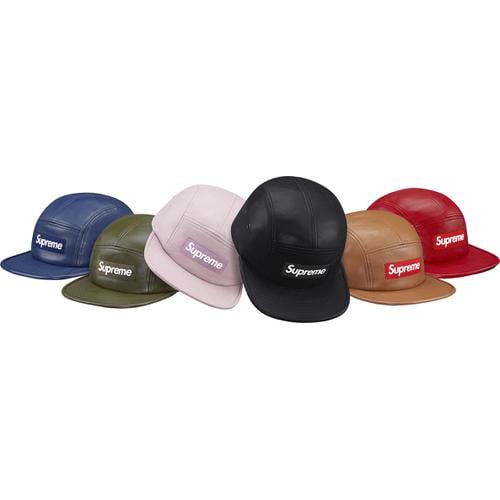 Supreme Leather Camp Cap for fall winter 15 season